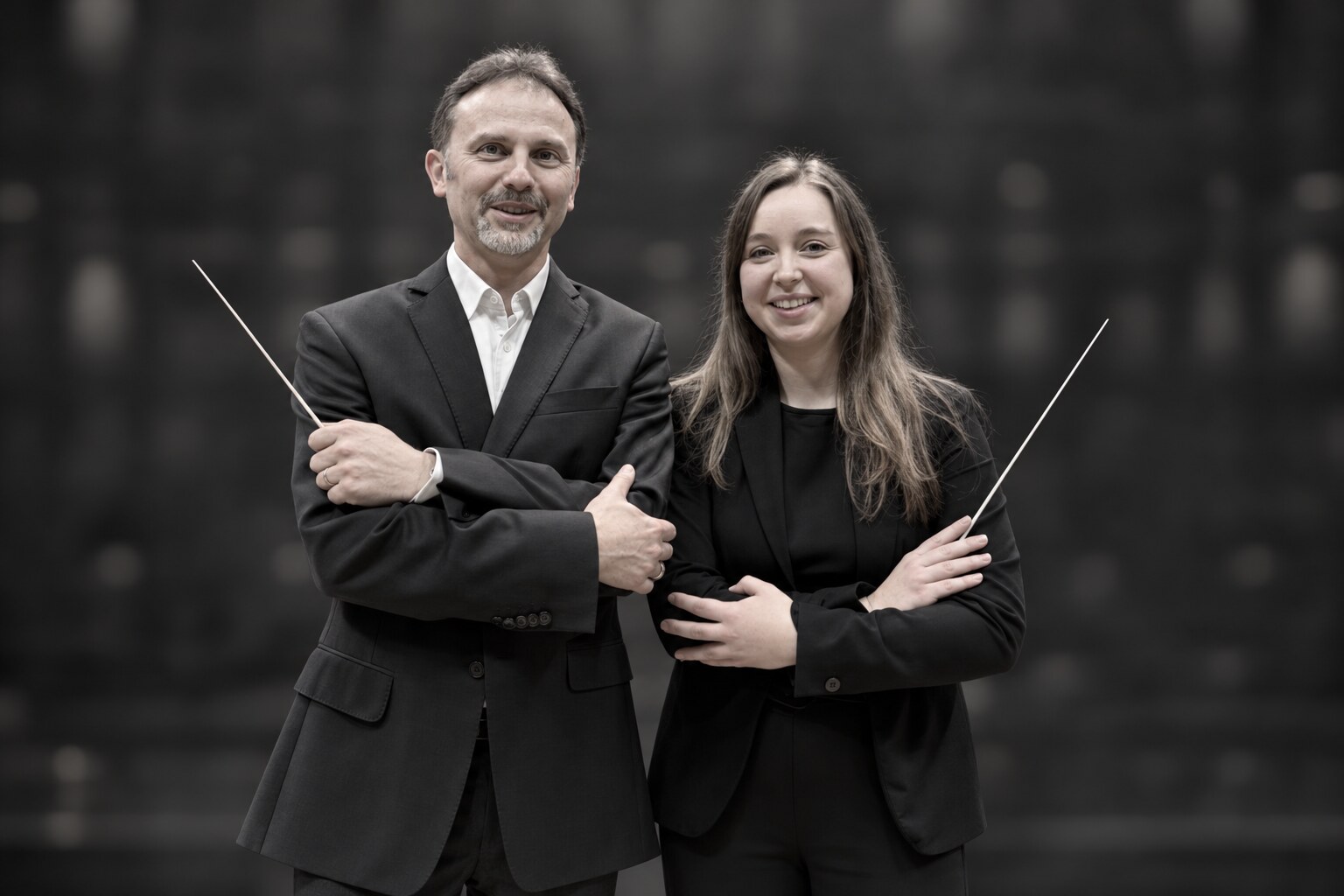 Jacques Bégot et Anne-Flore Meyer, à la direction de la Philharmonie et de la Philharmonie Junior